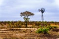 Windmill at a watering hole in the drought stricken northern part of Kruger National Park