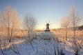 Windmill winter morning