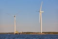 Windmills in the baltic sea. Renewable clean and green energy Royalty Free Stock Photo