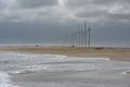 Windmills on the beach near Atins, Brazil Royalty Free Stock Photo