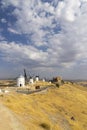 windmills and castle of Consuegra, Castilla La Mancha, Spain Royalty Free Stock Photo