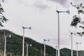 Windmills at Chang Hua Man Royal Project Near Hua-Hin, Thailand