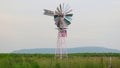 Colourful windmill near Fochville, North West, South Africa.