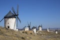 Windmills at Consuegra - La Mancha - Spain Royalty Free Stock Photo