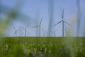 Windmills in Cornfields Royalty Free Stock Photo