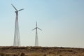 Windmills in the desert of India