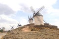 Picturesque windmills of Don Quichot in Consuegra, Spain Royalty Free Stock Photo