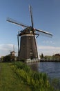 Windmills on dutch countryside