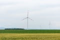 Windmills for electric power production. H Royalty Free Stock Photo