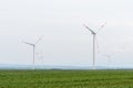 Windmills for electric power production. H Royalty Free Stock Photo