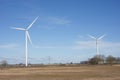 Windmills for electric power production Royalty Free Stock Photo