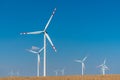 Windmills on the field Royalty Free Stock Photo