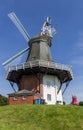 Windmills in the historic center of Greetsiel Royalty Free Stock Photo