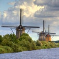Windmills in Holland Royalty Free Stock Photo