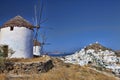 Windmills of Ios island (Greece) Royalty Free Stock Photo