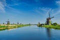 Windmills at Kinderdijk in Holland. Netherlands Royalty Free Stock Photo