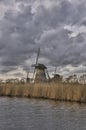 Windmills in Kinderdijk Holland, Netherlands Royalty Free Stock Photo