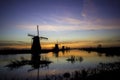 Windmills Kinderdijk Royalty Free Stock Photo