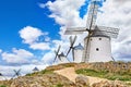 Windmills at knolls Consuegra Castilla La Mancha Royalty Free Stock Photo