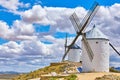 Windmills at knolls Consuegra Castilla La Mancha Royalty Free Stock Photo