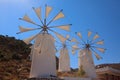 Windmills in the Lasithi Plateau Royalty Free Stock Photo