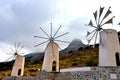 Windmills on Lasithi Plateau, Crete Royalty Free Stock Photo