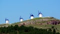 Windmills Molinos de Viento Alcazar de San Juan, Spain Royalty Free Stock Photo