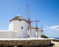 Windmills on Mykonos Royalty Free Stock Photo