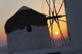 Windmills, Mykonos, Greece Royalty Free Stock Photo