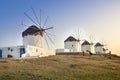Windmills, Mykonos, Greece Royalty Free Stock Photo