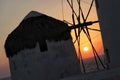 Windmills, Mykonos, Greece Royalty Free Stock Photo