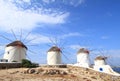 Windmills of Mykonos island Royalty Free Stock Photo