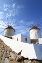 Windmills of Mykonos island Royalty Free Stock Photo