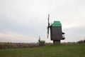 Windmills of National Museum of Folk Architecture and Life of Ukraine Royalty Free Stock Photo