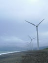 Windmills of ilocos norte Royalty Free Stock Photo