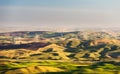 Windmills over rolling hills in Palouse Royalty Free Stock Photo