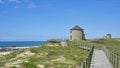 The windmills in Parque Natural do Litoral Royalty Free Stock Photo