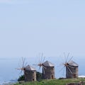 Windmills, Patmos, Greece, Europe