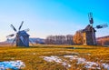 The windmills of Polissya Region, Pyrohiv Skansen, Kyiv, Ukraine