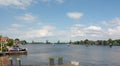 Windmills on river zaan Royalty Free Stock Photo