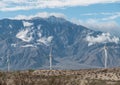 Windmills and San Jacinto Peak Royalty Free Stock Photo