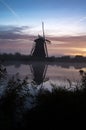 Windmills at sunset