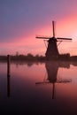 Windmills at sunset