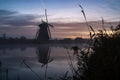 Windmills at sunset