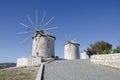 Windmills in the surf area of Alacati Turkey Royalty Free Stock Photo