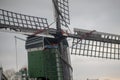 Windmills used for manufacturing of different products in Zannse Schans, Holland 04 25 2022 Royalty Free Stock Photo