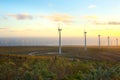 Windmills at wind farm in Chile Royalty Free Stock Photo