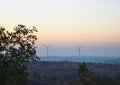 Windmills in a Wind Farm on Hills - An Indian Landscape with Green Landscape in Early Morning