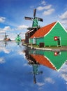 Windmills in Zaanse Schans, Amsterdam, Holland