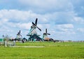 Windmills in Zaanse Schans, Zaanse Dam, Netherlands.